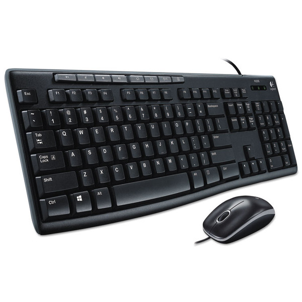 Wired Media Combo MK200, USB 2.0, Black [SKU: LOG920002714]