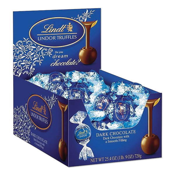Lindor Dark Chocolate Truffles, 25.4 oz Box, 60/Box [SKU: LSPLAS3513]