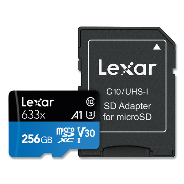 microSDXC Memory Card, UHS-I U1 Class 10, 256 GB [SKU: LXRMI256BBNL633]