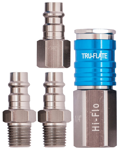 Tru-Flate HI FLO 13-903 Coupler and Plug Kit, 1/4 in [SKU: ORG7227911]