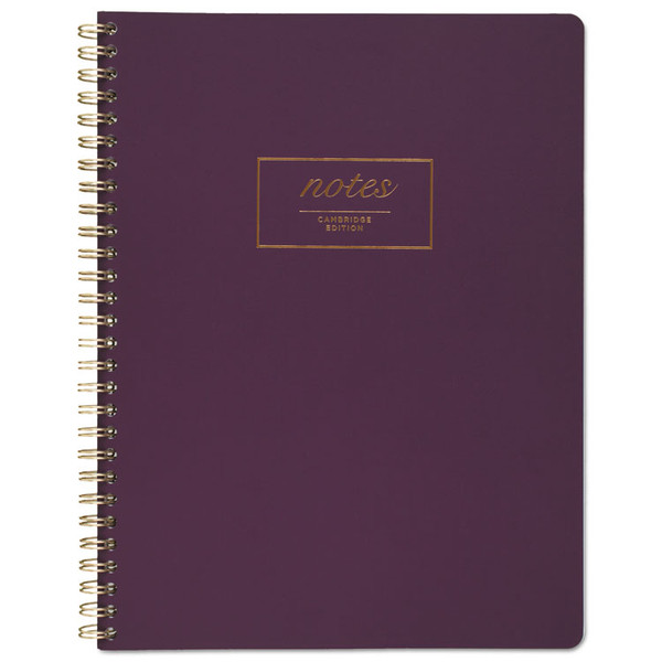Jewel Tone Notebook, Gold Twin-Wire, 1 Subject, Wide/Legal Rule, Purple Cover, 9.5 x 7.25, 80 Sheets [SKU: MEA49556]