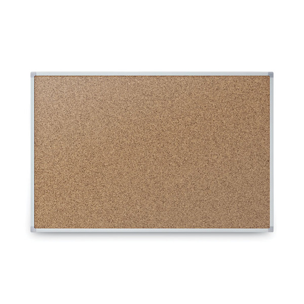 Cork Bulletin Board, 24 x 18, Silver Aluminum Frame [SKU: MEA85360]