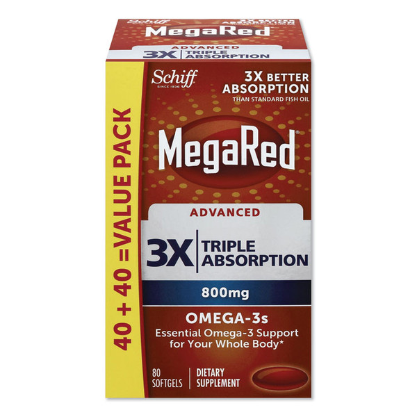 Advanced Triple Absorption Omega-3 Softgel, 80 Count [SKU: MEG97413EA]