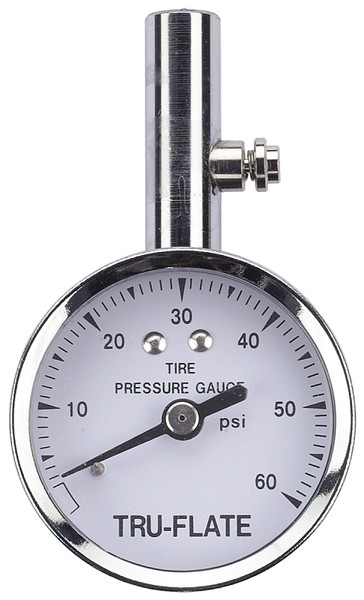 Tru-Flate 17-551 Tire Gauge, 10 to 60 psi, Steel Gauge Case [SKU: ORG6176184]