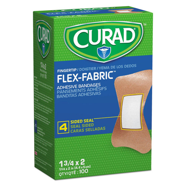 Flex Fabric Bandages, Fingertip, 1.75 x 2, 100/Box [SKU: MIINON25513]