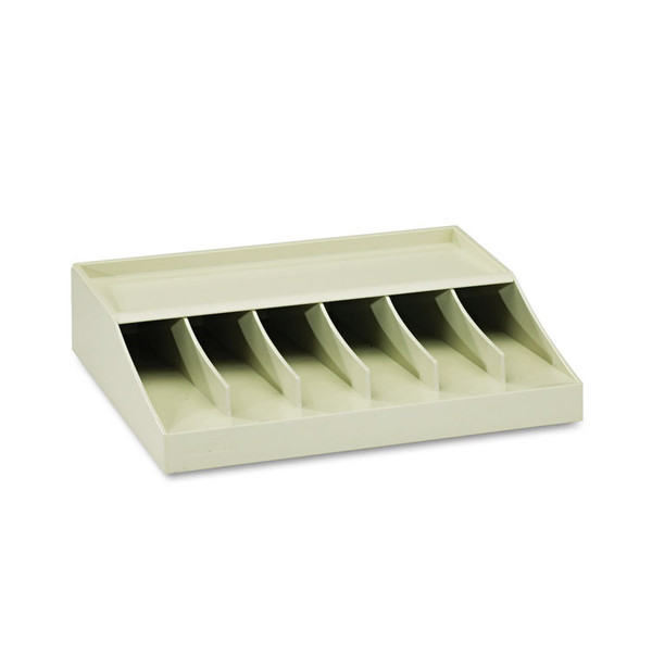 Bill Strap Rack, 6 Compartments, 10.63 x 8.31 x 2.31, ABS Thermoplastic, Putty [SKU: MMF210470089]