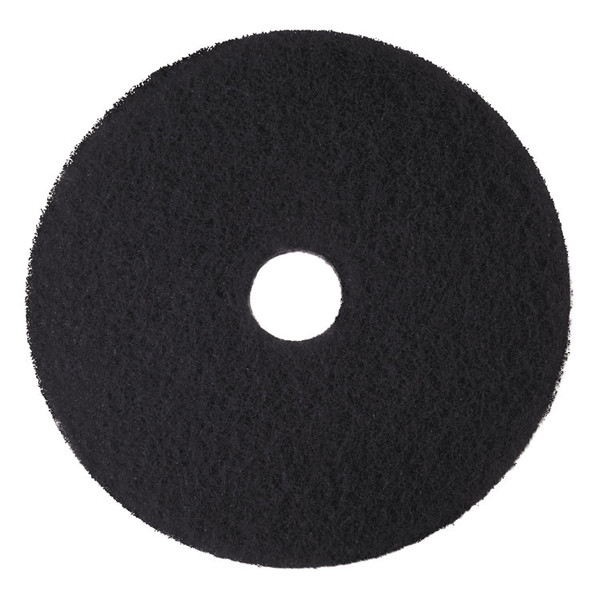 Low-Speed High Productivity Floor Pads 7300, 18" Diameter, Black, 5/Carton [SKU: MMM08276]