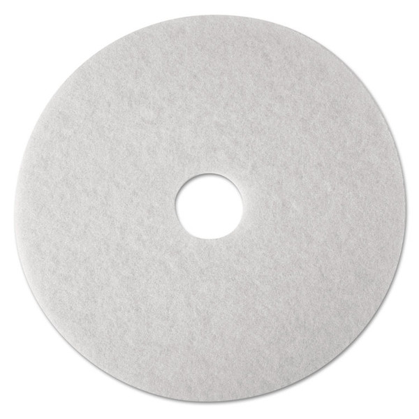 Low-Speed Super Polishing Floor Pads 4100, 24" Diameter, White, 5/Carton [SKU: MMM08488]