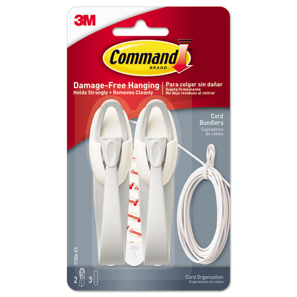 Cable Bundler, White, 2/Pack [SKU: MMM17304ES]