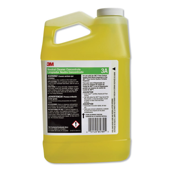 Neutral Cleaner Concentrate 3A, Fresh Scent, 0.5 gal Bottle, 4/Carton [SKU: MMM3A]