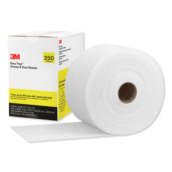 Easy Trap Duster, 8" x 125 ft, White, 250 Sheet Roll [SKU: MMM55654W]