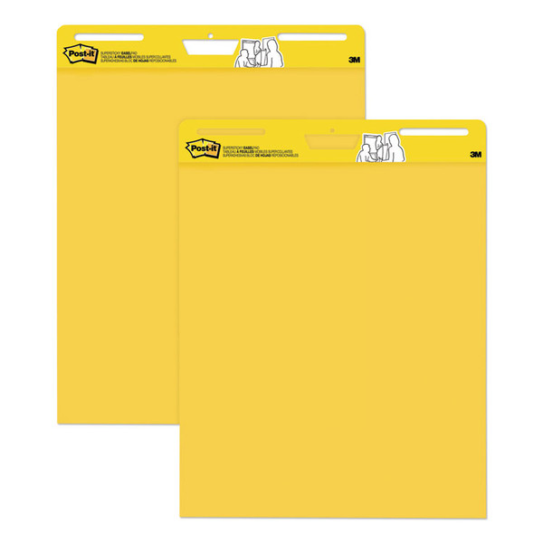 Vertical-Orientation Self-Stick Easel Pads, Unruled, 25 x 30, Yellow, 30 Sheets, 2/Pack [SKU: MMM559YW2PK]