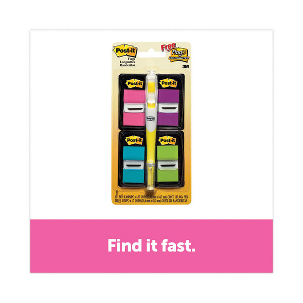 Page Flag Value Pack, Assorted Colors, 200 Flags and Highlighter with 50 Flags [SKU: MMM680PPBGVA]