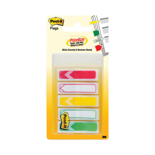 Arrow 0.5" Prioritization Page Flags, Red/Yellow/Green, 100/Pack [SKU: MMM684ARRRYG]