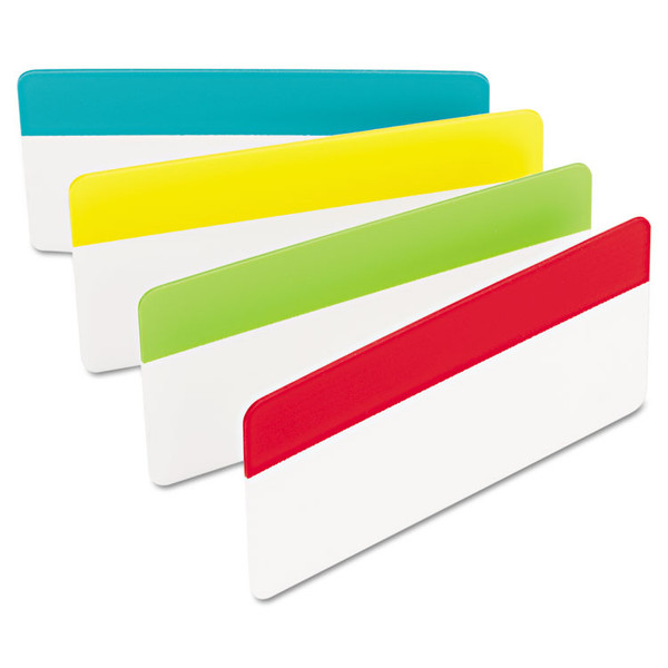 Solid Color Tabs, 1/3-Cut, Assorted Colors, 3" Wide, 24/Pack [SKU: MMM686ALYR3IN]