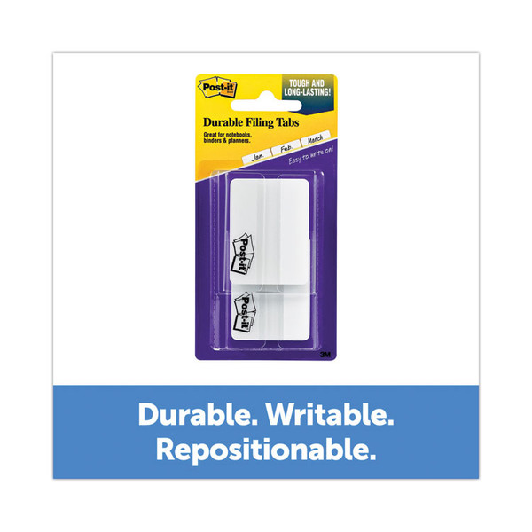 Lined Tabs, 1/5-Cut, White, 2" Wide, 50/Pack [SKU: MMM686F50WH]