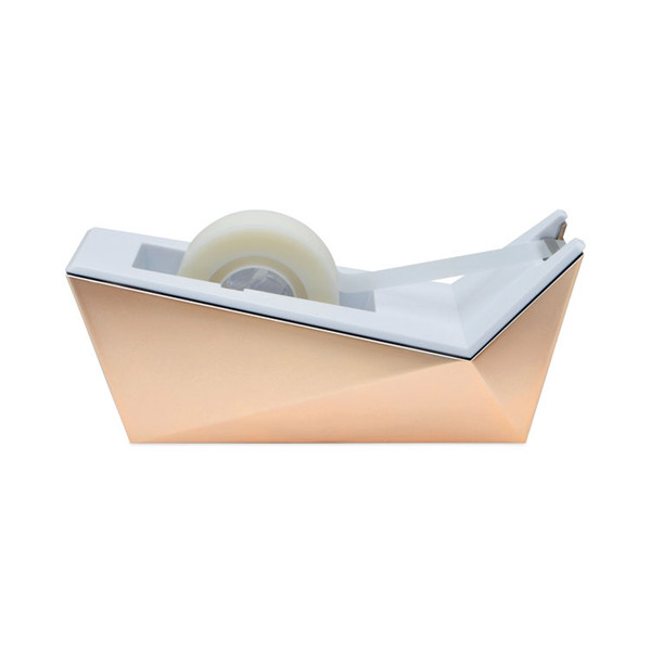 Facet Design One-Handed Dispenser with One Roll of Tape, 1" Core, Plastic, Copper [SKU: MMMC17CP]