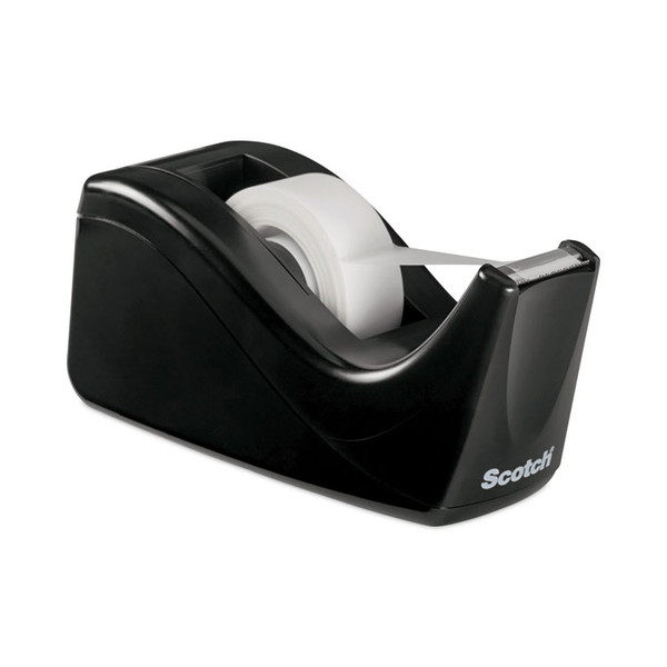 Value Desktop Tape Dispenser, 1" Core, Two-Tone Black [SKU: MMMC60BK]