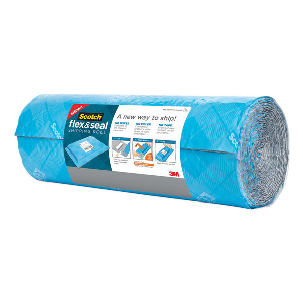 Flex and Seal Shipping Roll, 15" x 10 ft, Blue/Gray [SKU: MMMFS1510]