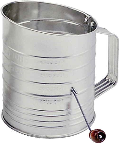 NORPRO 137 Hand Crank Sifter, 40 oz Capacity, 5 in H, Stainless Steel [SKU: ORG6231765]