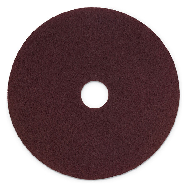 Surface Preparation Pad Plus, 17" Diameter, Maroon, 5/Carton [SKU: MMMSPPP17]