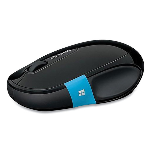 Sculpt Comfort Bluetooth Optical Mouse, 33 ft Wireless Range, Right Hand Use, Black/Blue [SKU: MSFH3S00003]