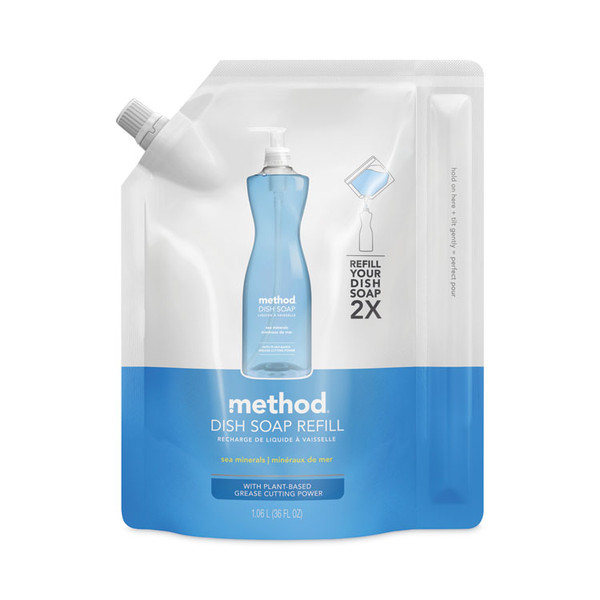 Dish Soap Refill, Sea Minerals, 36 oz Pouch, 6/Carton [SKU: MTH01315]