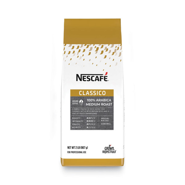 Classico 100% Arabica Roast Ground Coffee, Medium Blend, 2 lb Bag, 6/Carton [SKU: NES25573CT]