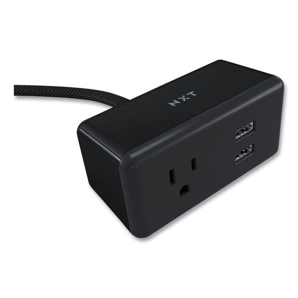 Indoor Extension Cord with USB Ports, 5 ft, 10 A, Black [SKU: NXT24400000]