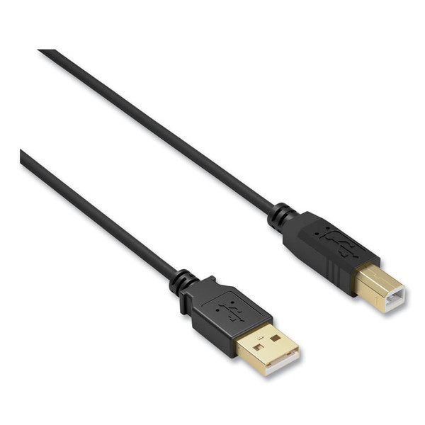 USB Printer Cable, Gold-Plated Connectors, 7 ft, Black [SKU: NXT24400046]