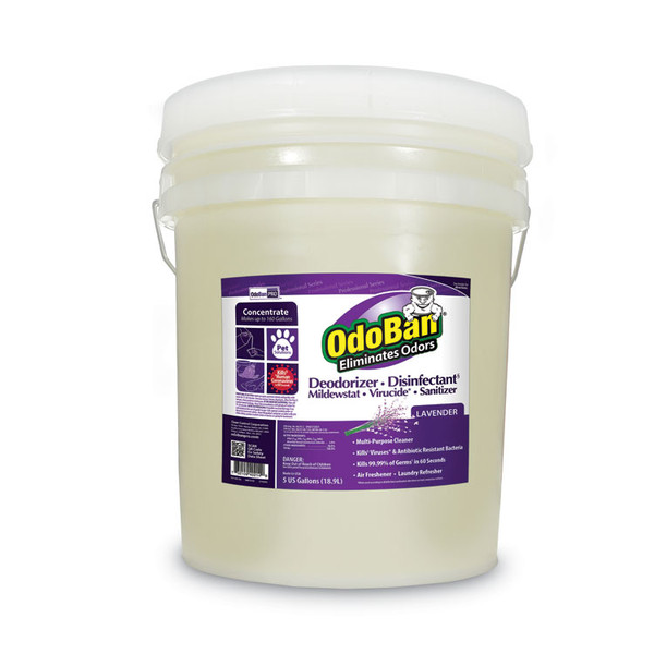 Concentrated Odor Eliminator and Disinfectant, Lavender Scent, 5 gal Pail [SKU: ODO9111625G]