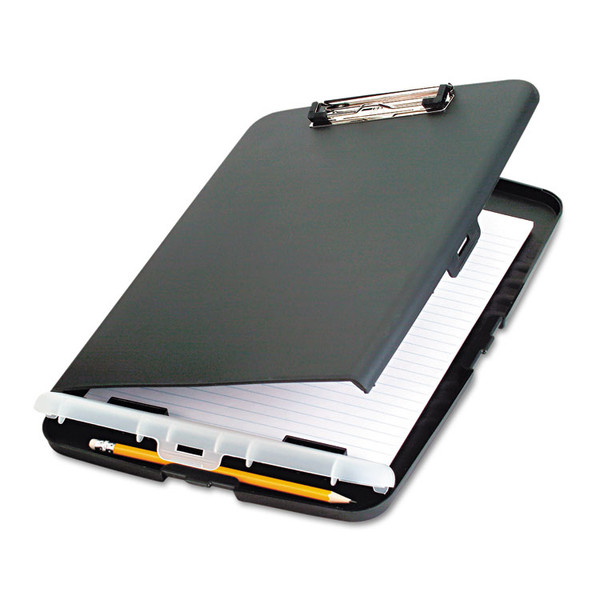 Low Profile Storage Clipboard, 0.5" Clip Capacity, Holds 8.5 x 11 Sheets, Charcoal [SKU: OIC83308]