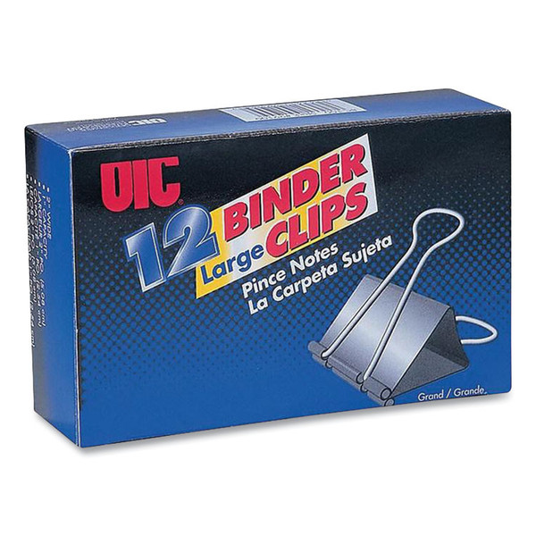 Binder Clips, Large, Black/Nickel, 12/Box [SKU: OIC99100]