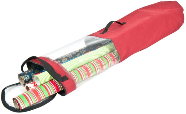 Treekeeper SB-10155 Wrapping Storage Bag, 12 Roll Capacity, Polyester, Clear [SKU: ORG1416148]