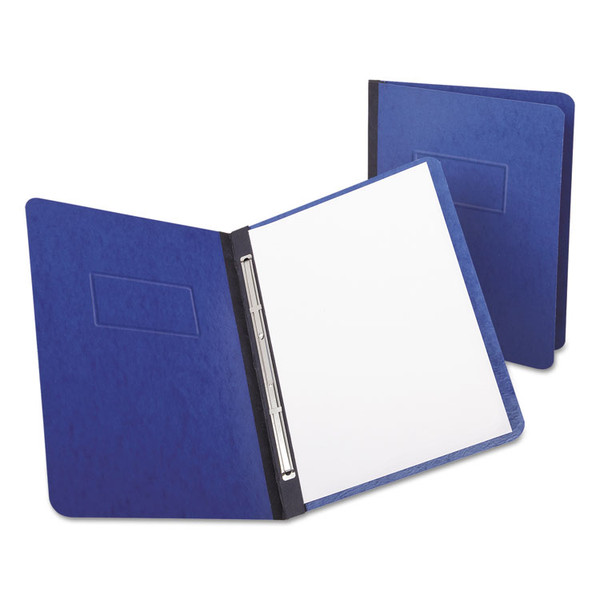 Heavyweight PressGuard and Pressboard Report Cover w/Reinforced Side Hinge, 2-Prong Fastener, 3" Cap., 8.5 x 11, Dark Blue [SKU: OXF12702]
