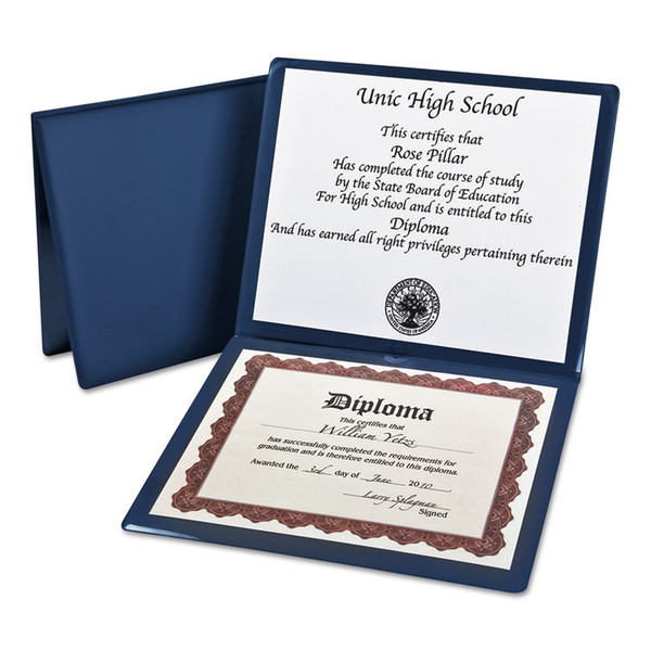 Diploma Cover, 12.5 x 10.5, Navy [SKU: OXF44212]
