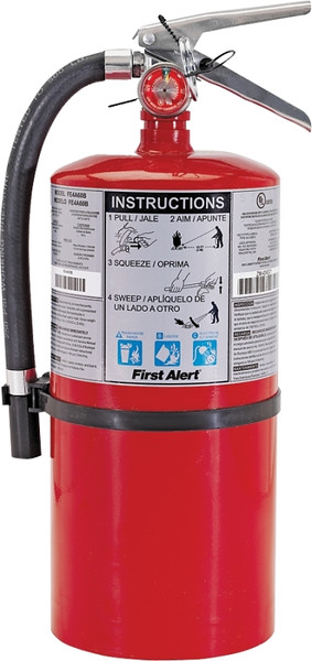 FIRST ALERT PRO10 Rechargeable Fire Extinguisher, 10 lb Capacity, Monoammonium Phosphate, 4-A:60-B:C Class [SKU: ORG7771082]