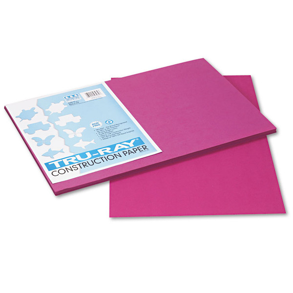 Tru-Ray Construction Paper, 76 lb Text Weight, 12 x 18, Magenta, 50/Pack [SKU: PAC103032]