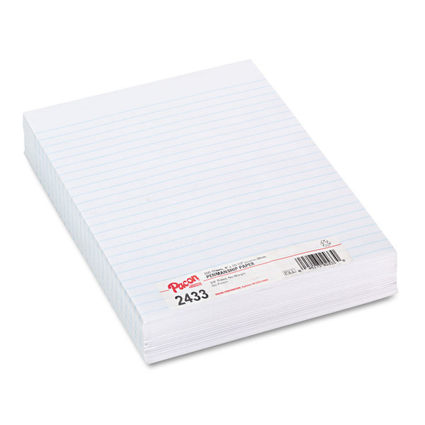 Composition Paper, 8 x 10.5, Wide/Legal Rule, 500/Pack [SKU: PAC2433]