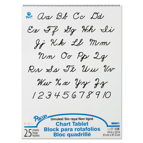 Chart Tablets, Unruled, 24 x 32, White, 25 Sheets [SKU: PAC74510]