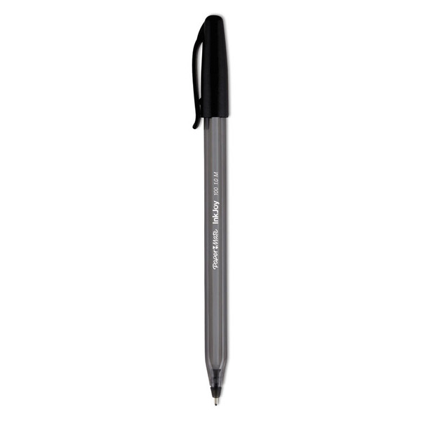 InkJoy 100 Ballpoint Pen, Stick, Medium 1 mm, Black Ink, Black Barrel, Dozen [SKU: PAP1951257]