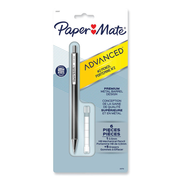 Advanced Mechanical Pencils, 0.5 mm, HB (#2), Black Lead, Gun Metal Gray Barrel [SKU: PAP2128197]