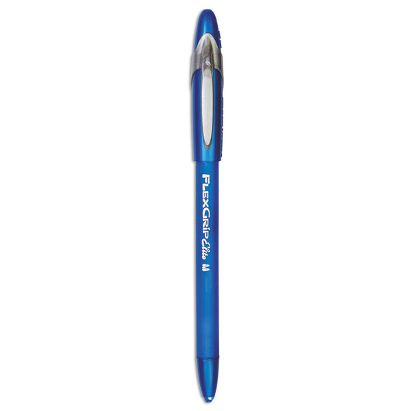 FlexGrip Elite Ballpoint Pen, Stick, Medium 1 mm, Blue Ink, Blue Barrel, Dozen [SKU: PAP85586]