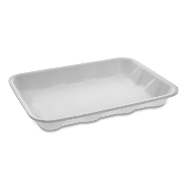 Meat Tray, #4 Deep, 9.5 x 7 x 1.25, White, Foam, 500/Carton [SKU: PCT0TF104D1]