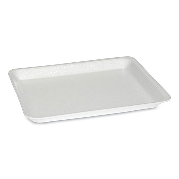 Supermarket Tray, #8S, 10.5 x 8.25 x 0.7, White, Foam, 500/Carton [SKU: PCT51P108S]