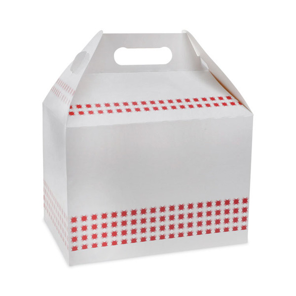 Paperboard Barn Box with Handle, 9 x 5 x 4.5, Basketweave, Paper, 150/Carton [SKU: PCTDBRNL]
