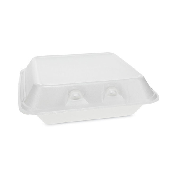 SmartLock Foam Hinged Lid Container, Small, 7.5 x 8 x 2.63, White, 150/Carton [SKU: PCTYHLW07010000]