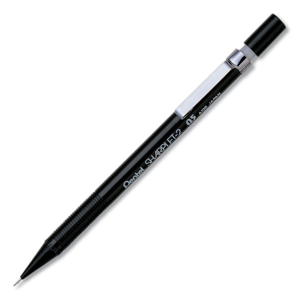 Sharplet-2 Mechanical Pencil, 0.5 mm, HB (#2.5), Black Lead, Black Barrel [SKU: PENA125A]