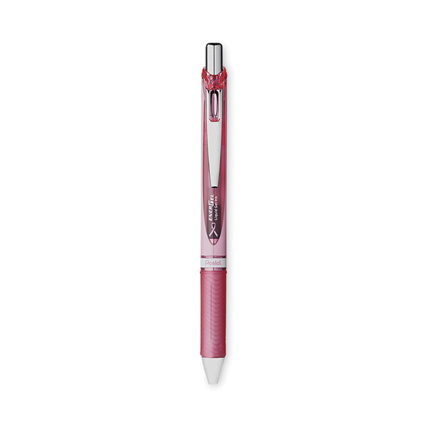 EnerGel RTX Gel Pen, Retractable, Medium 0.7 mm, Black Ink, Pink/Silver Barrel, 3/Pack [SKU: PENBL77PBP3ABC]