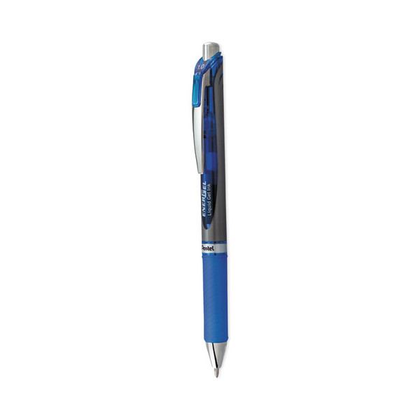 EnerGel RTX Gel Pen, Retractable, Bold 1 mm, Blue Ink, Blue/Gray Barrel [SKU: PENBL80C]
